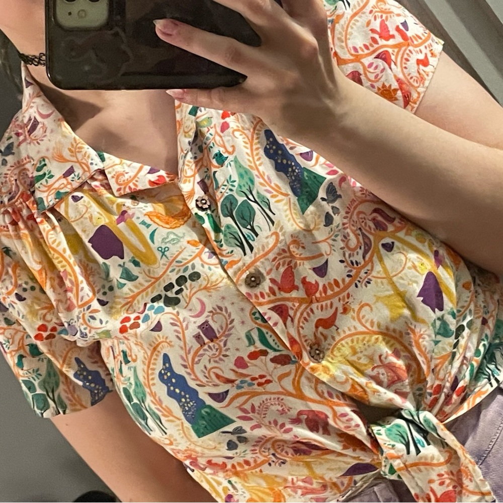 disney tangled button up